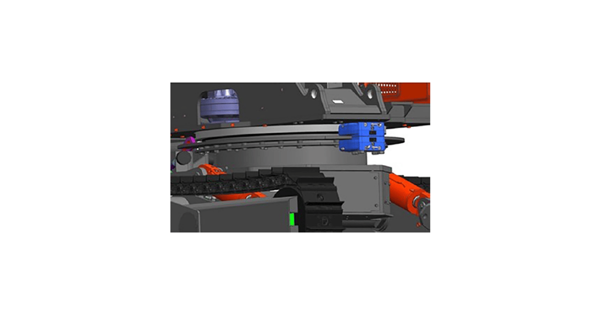 Extra brake for turnable upper structure for boom surface drills