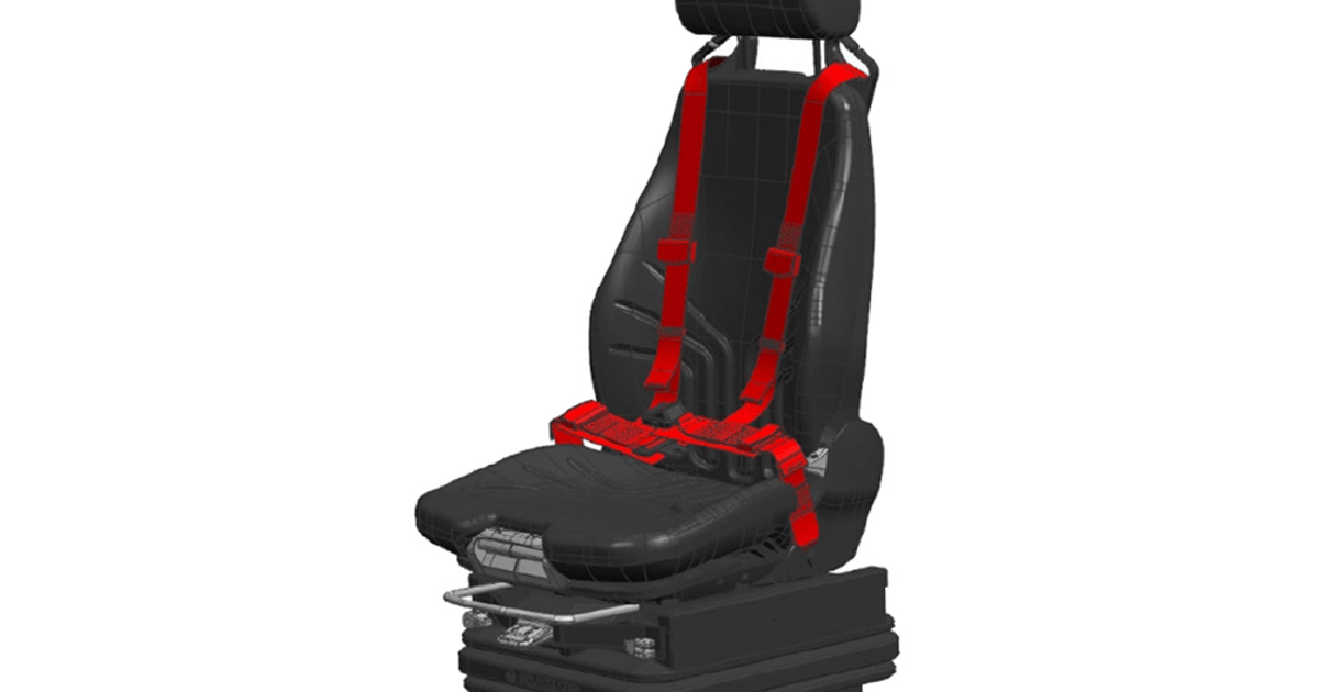 High backrest seat for loaders