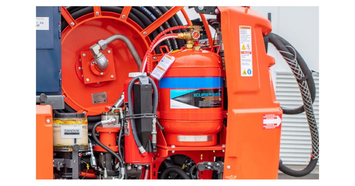 Eclipse™ fire suppression for tunneling drills