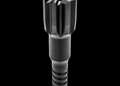 Top hammer guide adapter black background