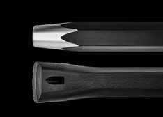 Top hammer integral drill steel black background