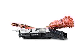 MC430 continuous miner white background