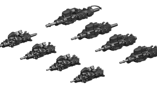 Modular rock drill family