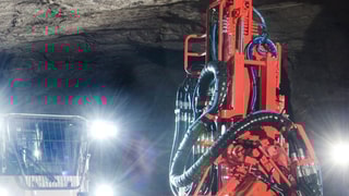 DL421 Longhole drill rig drilling