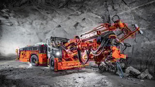 DS412iE Rock support drill rig power management system