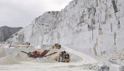 Sandvik QE341 working in a marble application
