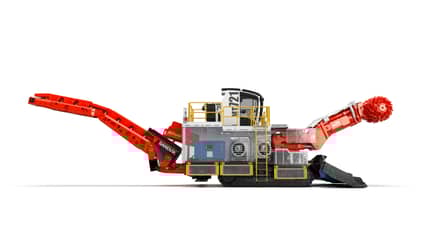 MT721 roadheader white background