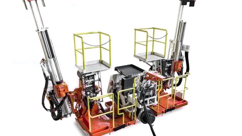 DZ701 Longwall face bolter white background