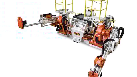 DZ701 Longwall face bolter white background