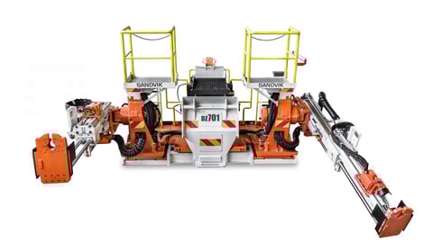 DZ701 Longwall face bolter white background