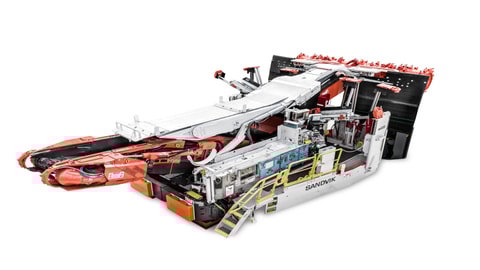 MB650 Bolter miner white background