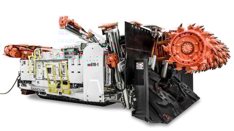 MB670-1 Bolter miner white background