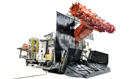 MB770 Bolter miner white background