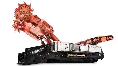 MC430 continuous miner white background