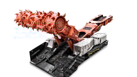 MC430 continuous miner white background