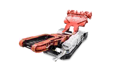 MC430 continuous miner white background