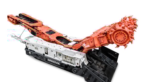 MC430 continuous miner white background