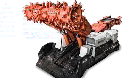 MC470 continuous miner white background