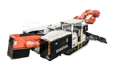 MR341 roadheader white background