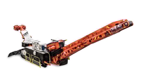 MR361 roadheader white background