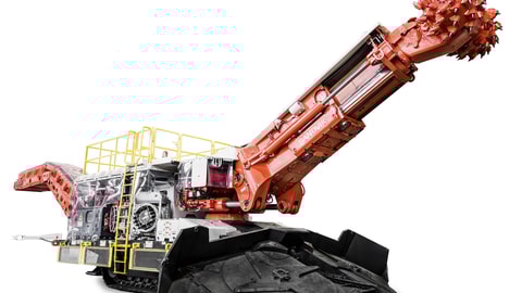 MT520 roadheader white background