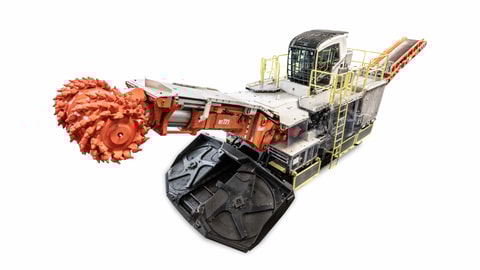 MT721 roadheader white background