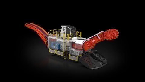 MT721 Roadheader black background