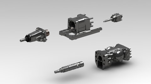 RDX5 Rock drill parts white background