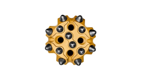 Top hammer autobit face white background