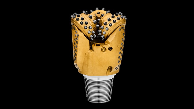 RR340 rotary drill bit side black background