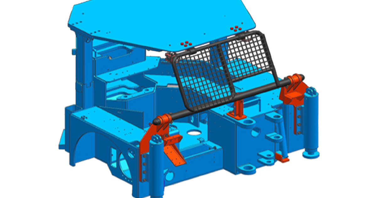 Canopy safety grill for Sandvik low profile drills