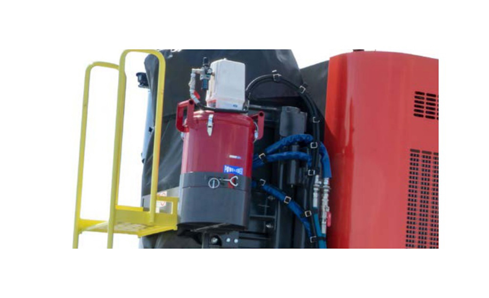 Thread greasing system for boom surface drills