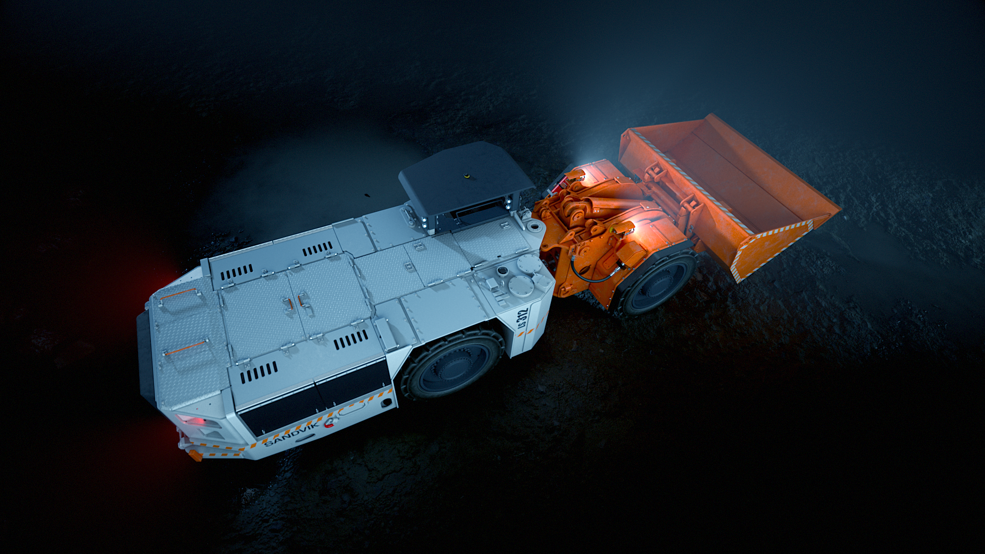 LS312 Flameproof underground loader view from top