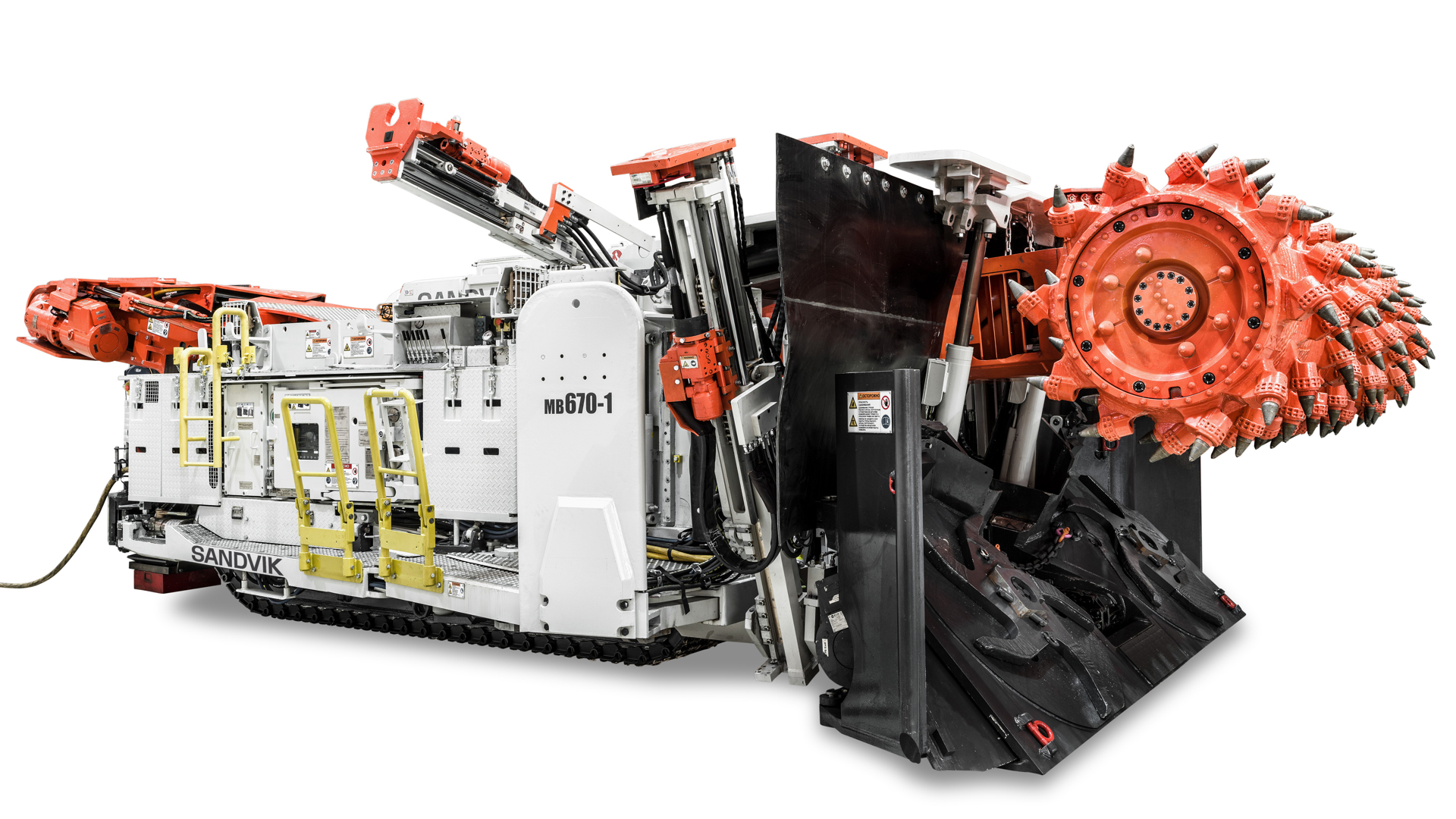 MB670-1 Bolter miner white background