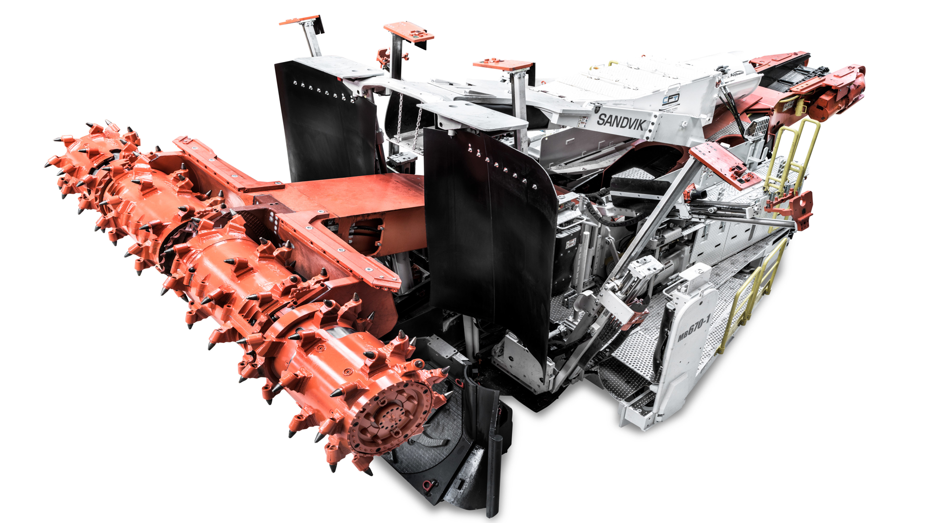 MB670-1 Bolter miner white background