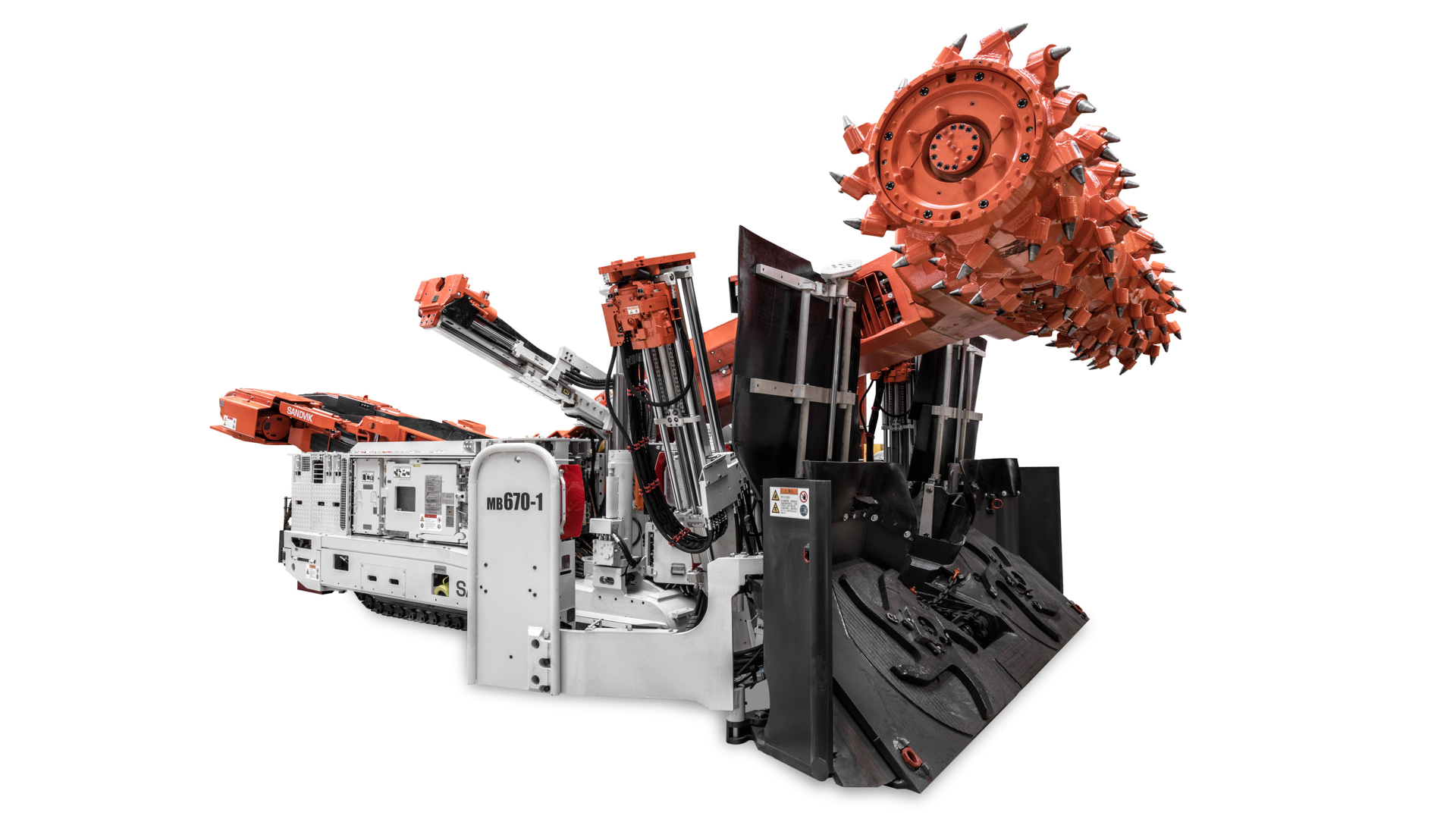 MB670-1 Bolter miner white background