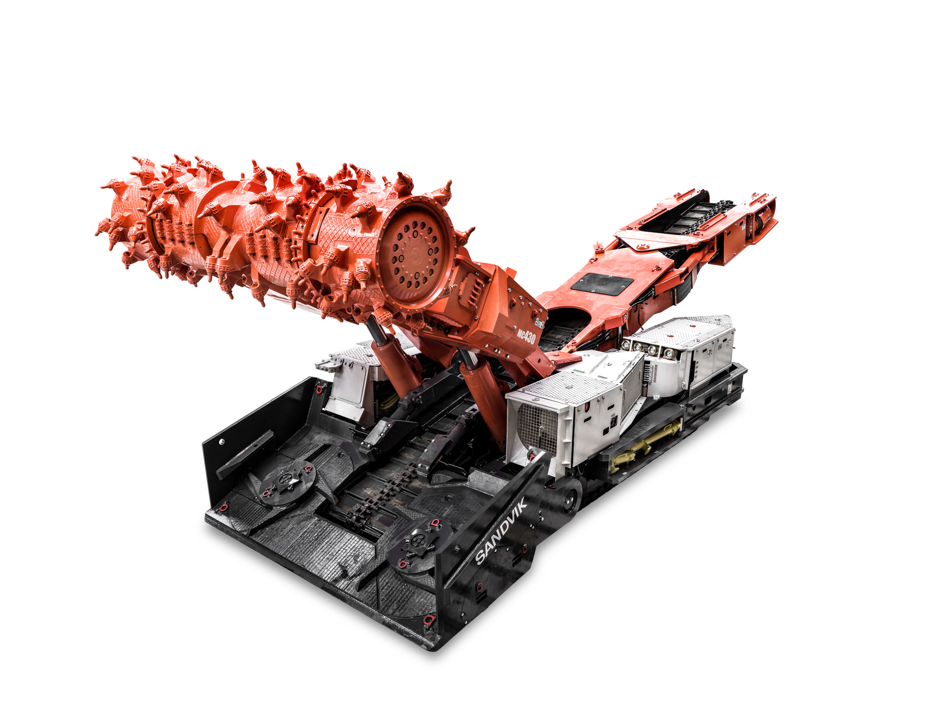 MC430 continuous miner white background