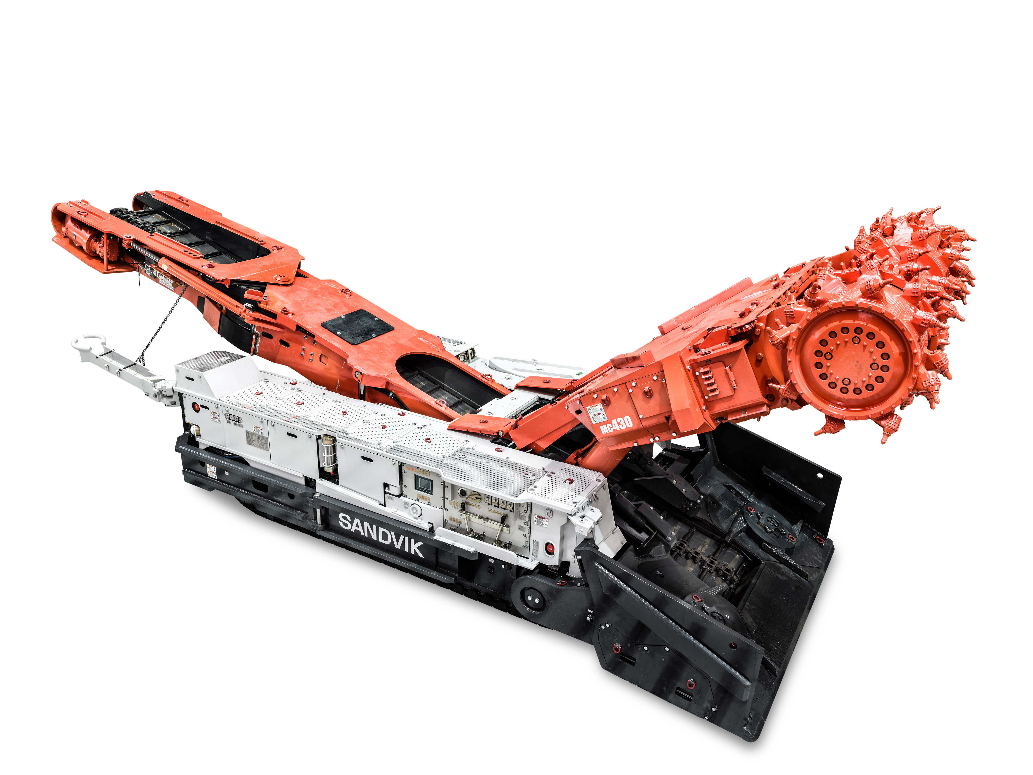 MC430 continuous miner white background