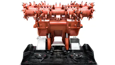 MC470 continuous miner white background