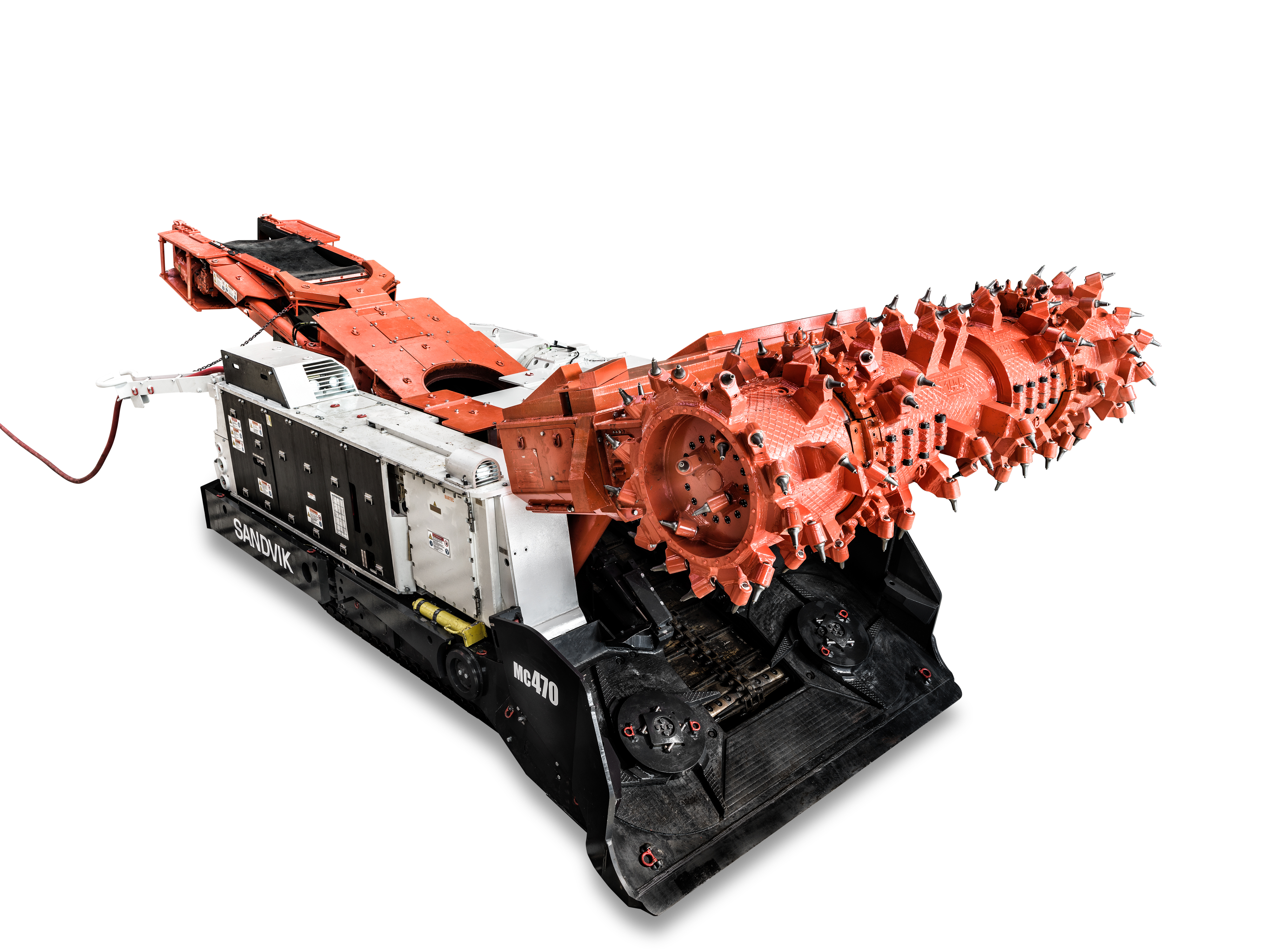 MC470 continuous miner white background