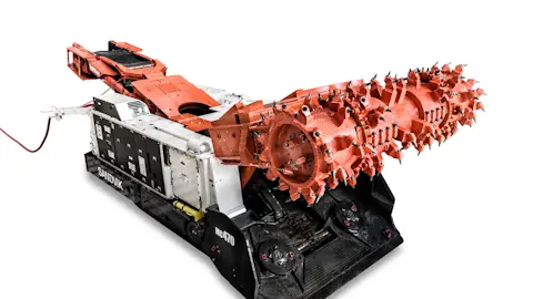 MC470 continuous miner white background