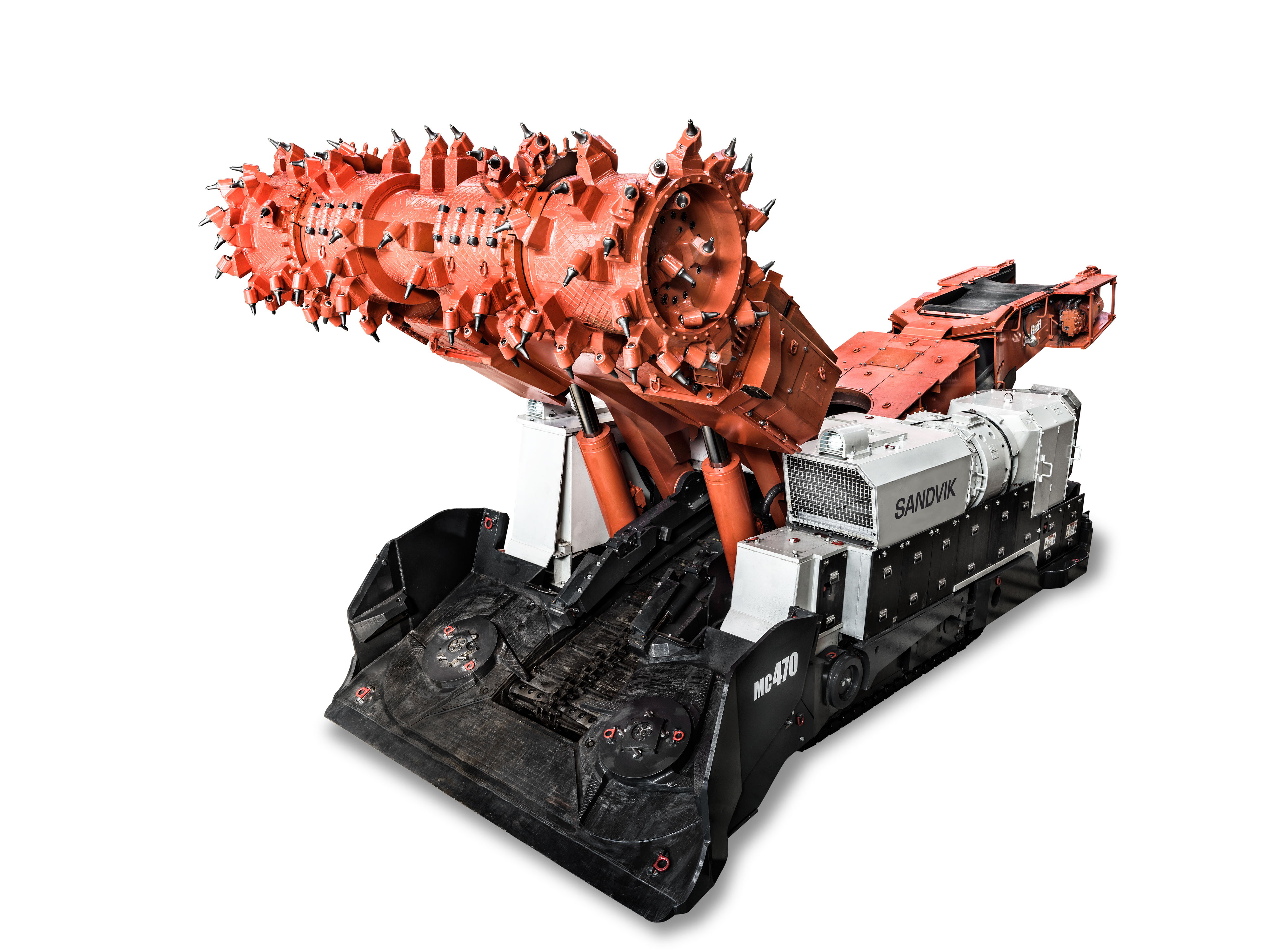 MC470 continuous miner white background