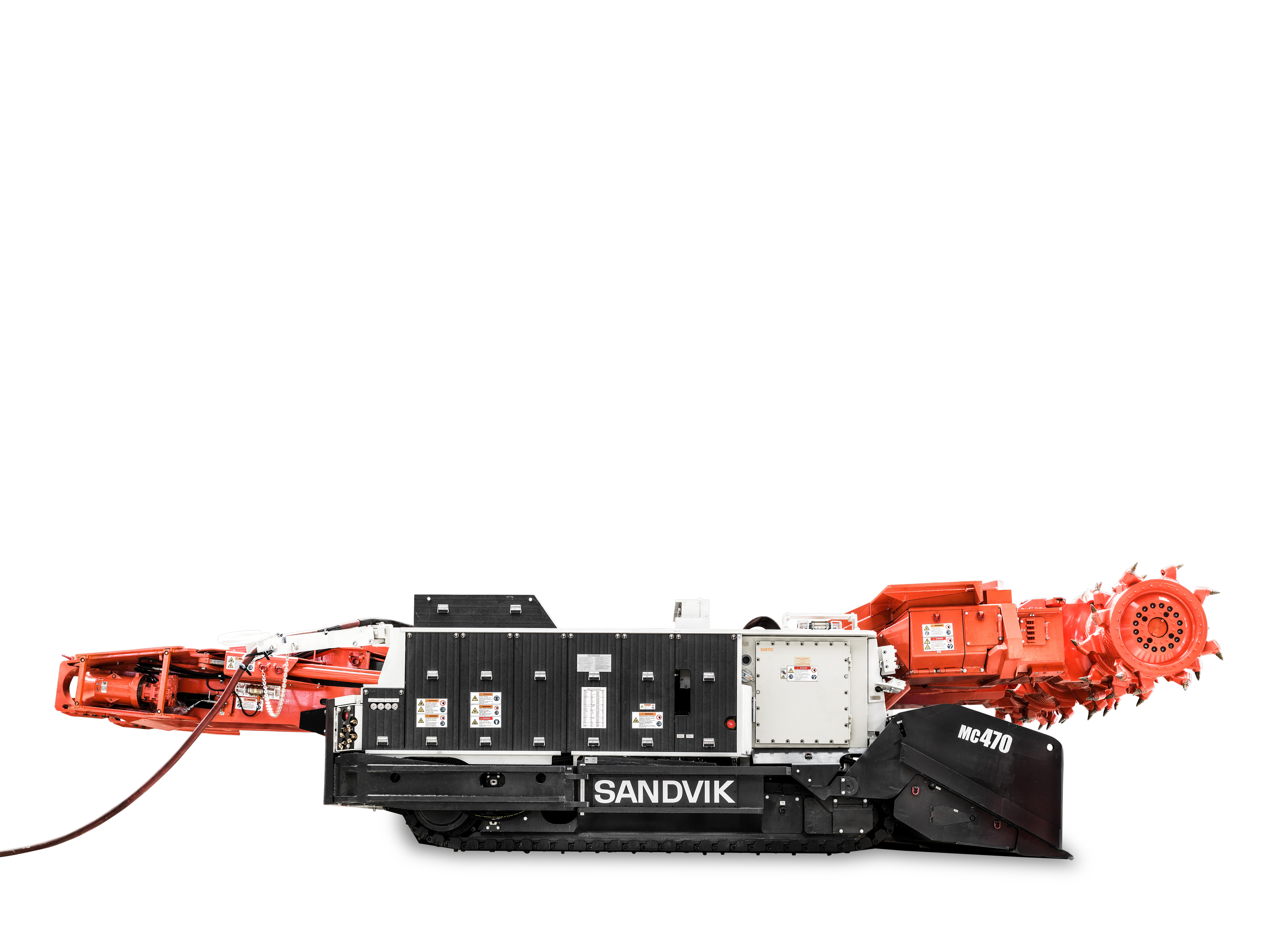 MC470 continuous miner white background