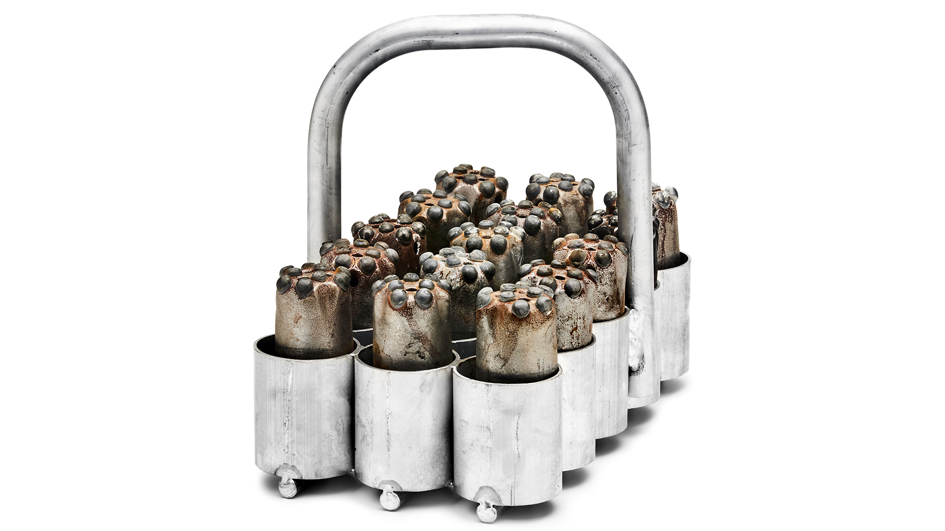 Grinded bits in basket