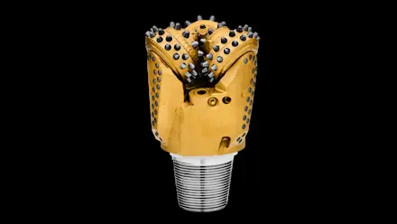 RR340 rotary drill bit side black background