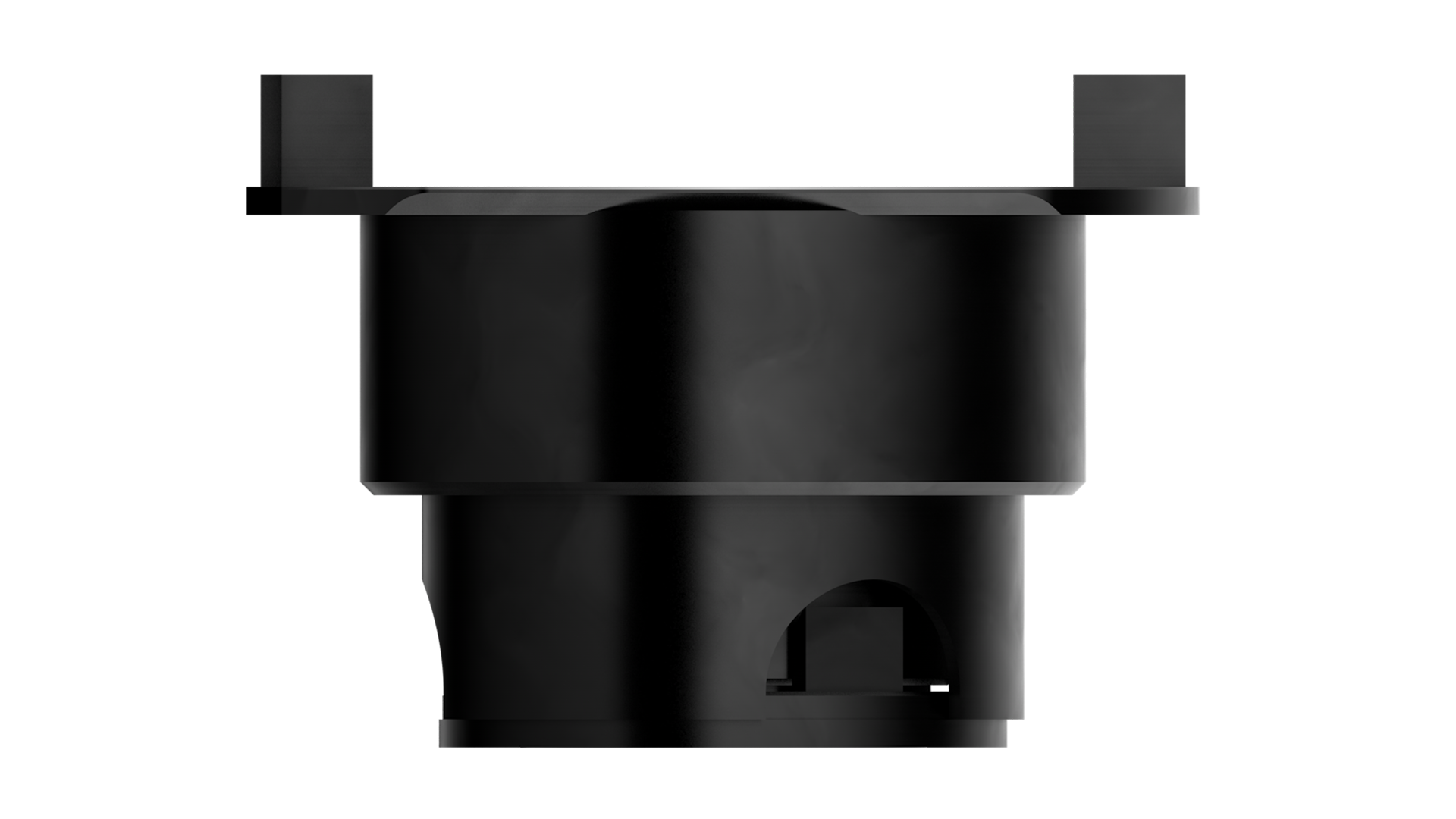 Rotary drill deck bushing white background