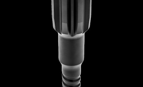 Top hammer guide adapter black background