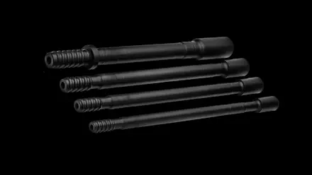 +Range drilling rod black background